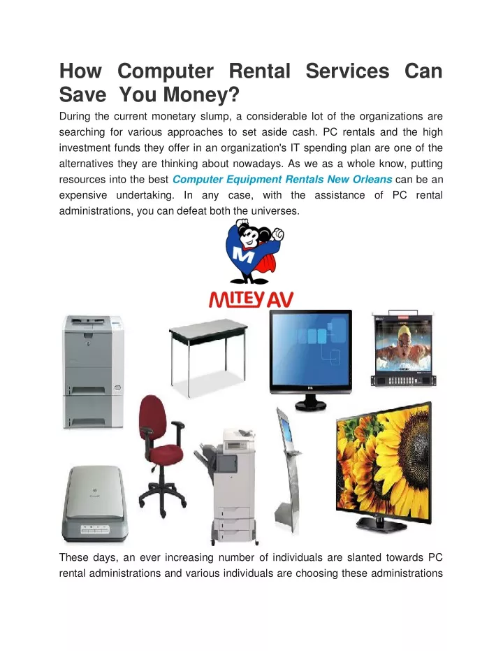 how computer rental services can save you money