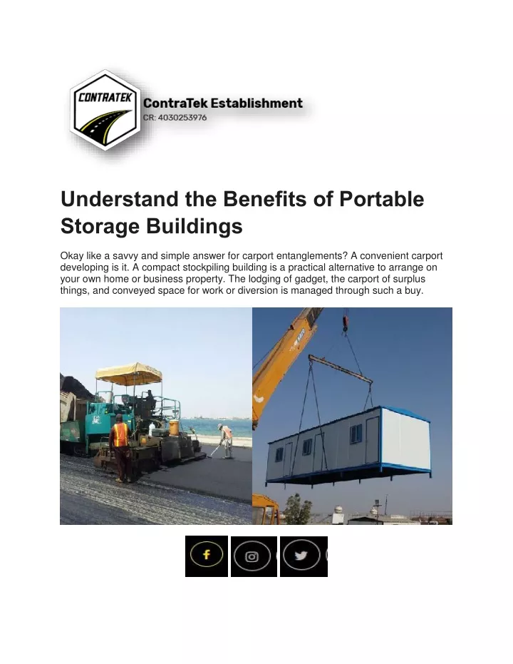 understand the benefits of portable storage
