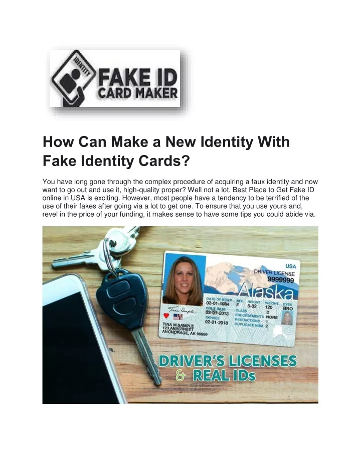 how can make a new identity with fake identity