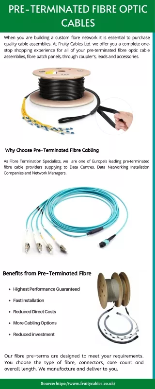 Pre-Terminated Fibre Optic Cables
