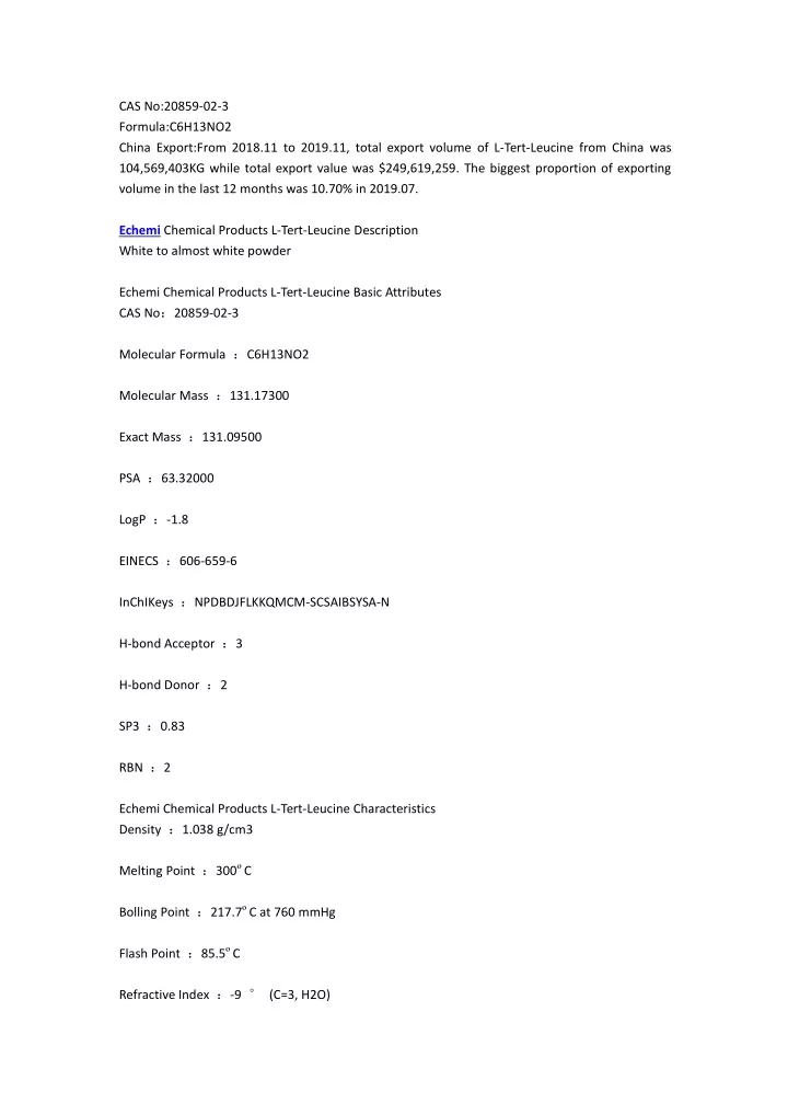 cas no 20859 02 3 formula c6h13no2 china export