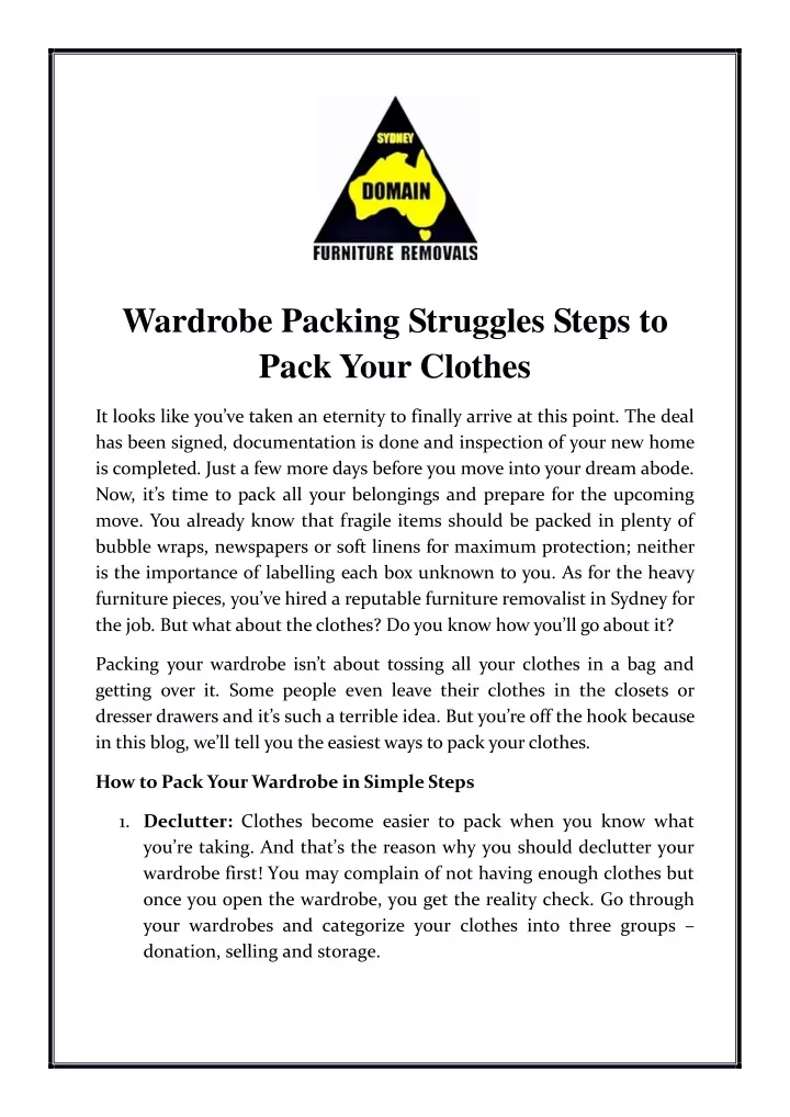wardrobe packing struggles steps to pack your