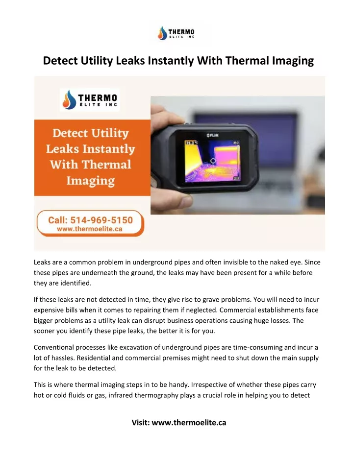 detect utility leaks instantly with thermal