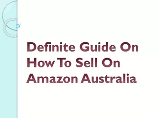 Definite Guide On How To Sell On Amazon Australia