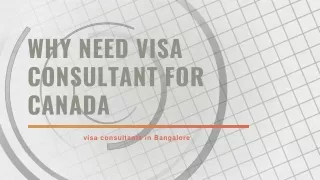 Why need Visa Consultant For Canada