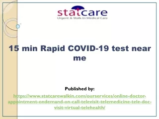 15 min rapid covid 19 test near me published