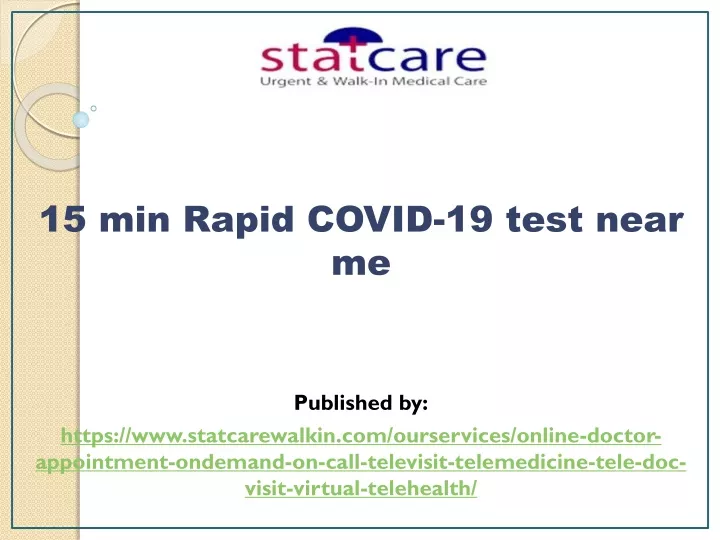 15 min rapid covid 19 test near me published