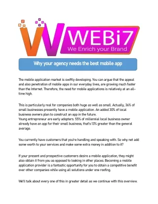 why why your agency needs your agency needs the