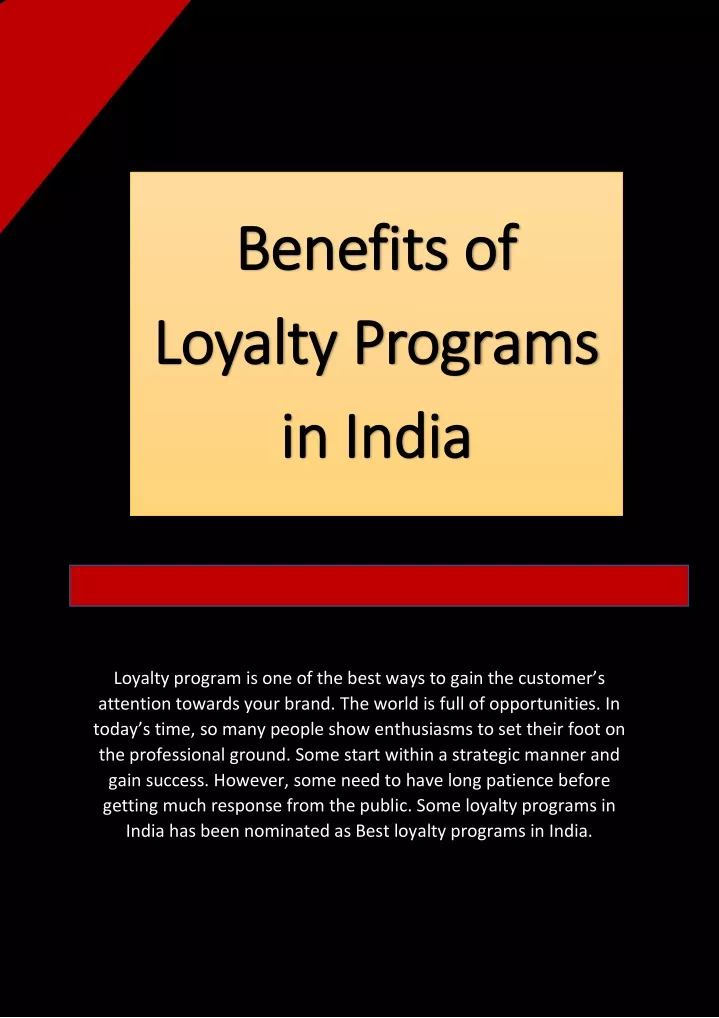 benefits of benefits of loyalty programs loyalty