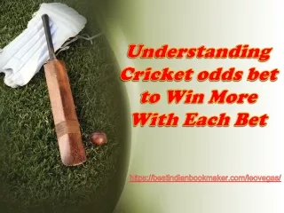 You can check cricket odds live before placing your bet