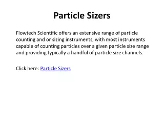Particle Sizers
