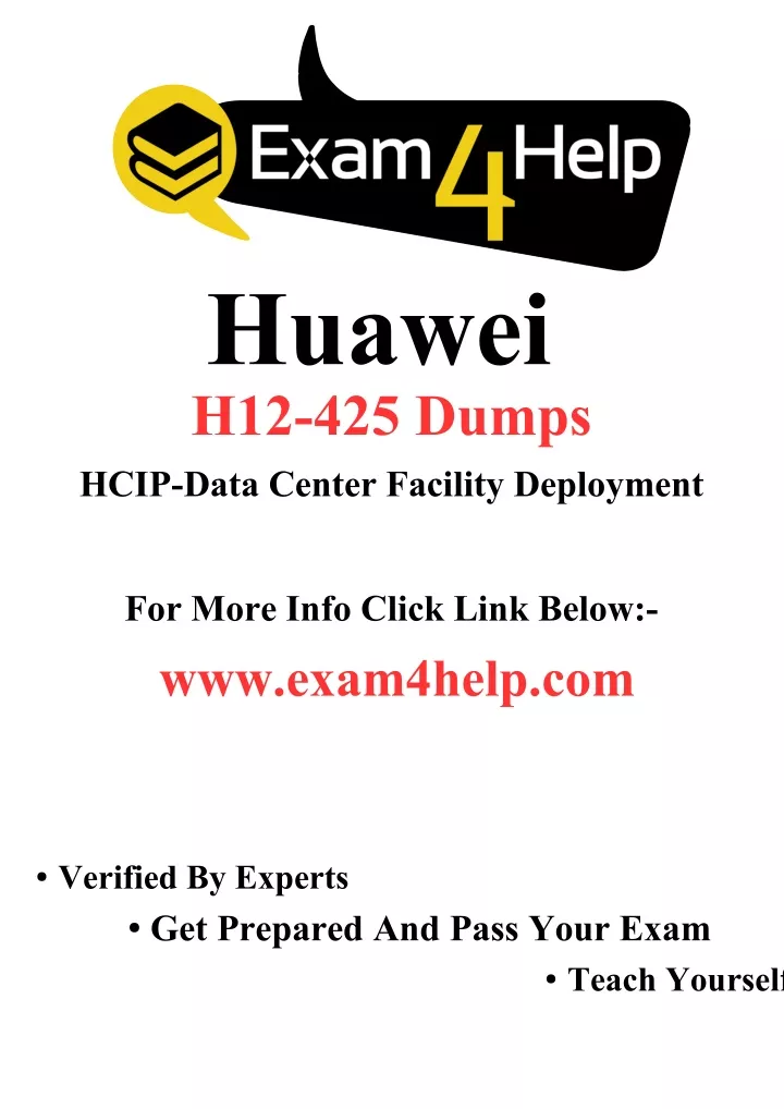 huawei h12 425 dumps hcip data center facility