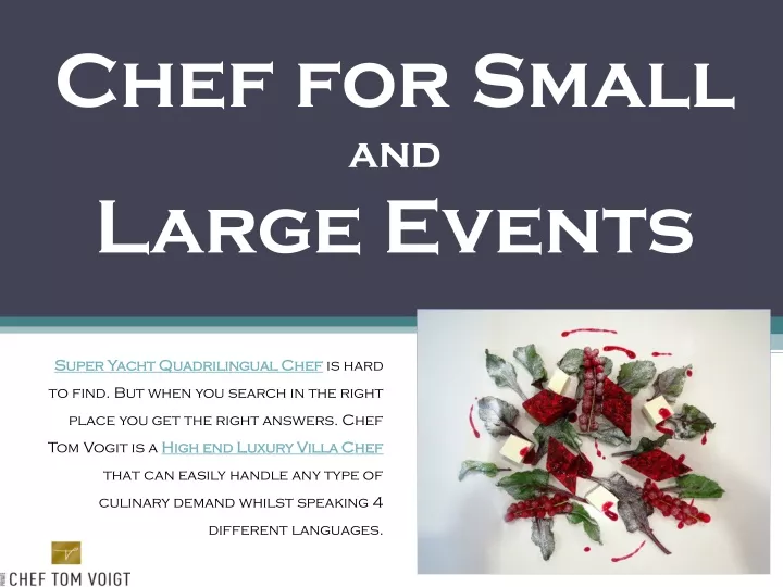 chef for small and large events