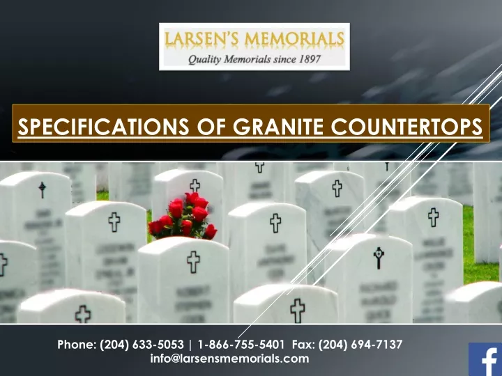 specifications of granite countertops