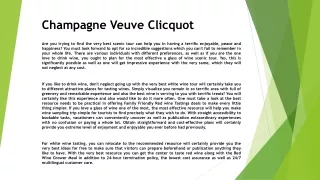 champagne veuve clicquot
