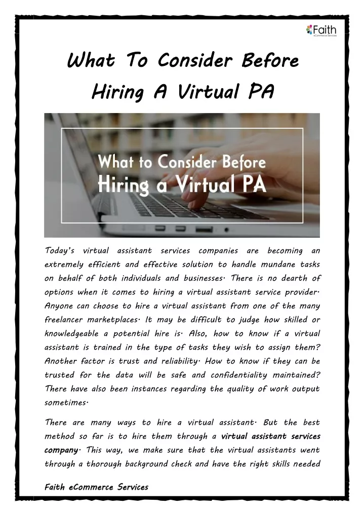 what hiring a virtual