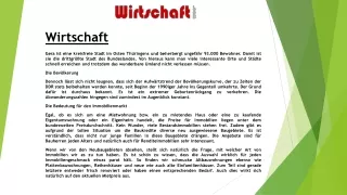 wirtschaft