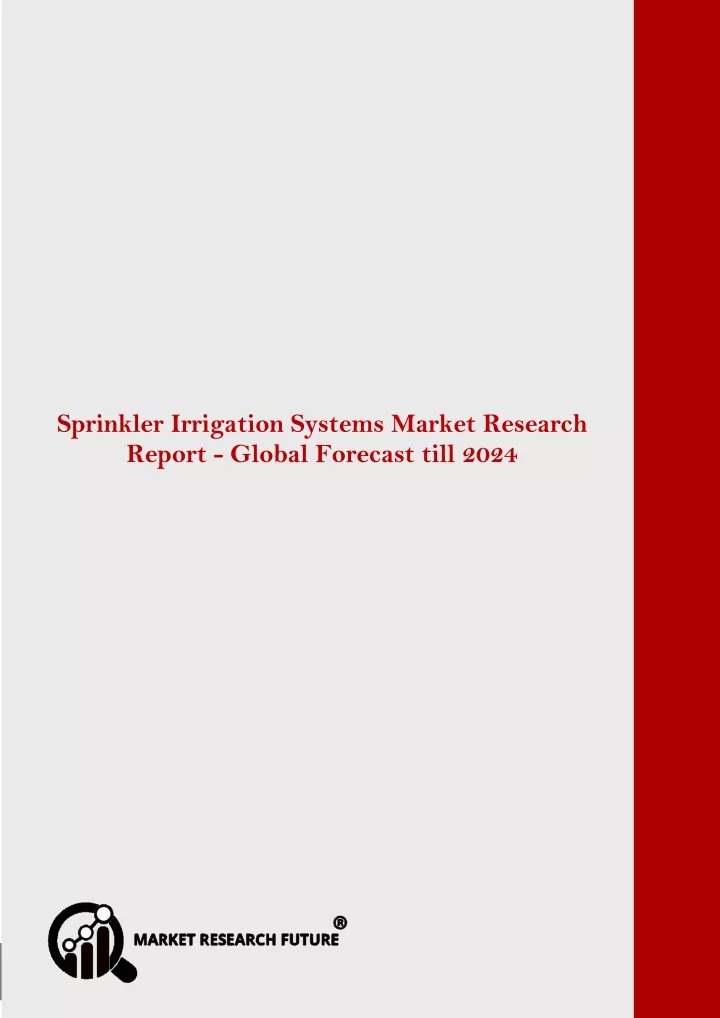 sprinkler irrigation systems market accounted