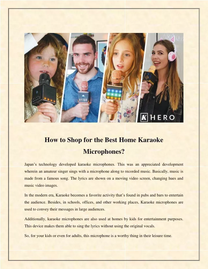 how to shop for the best home karaoke