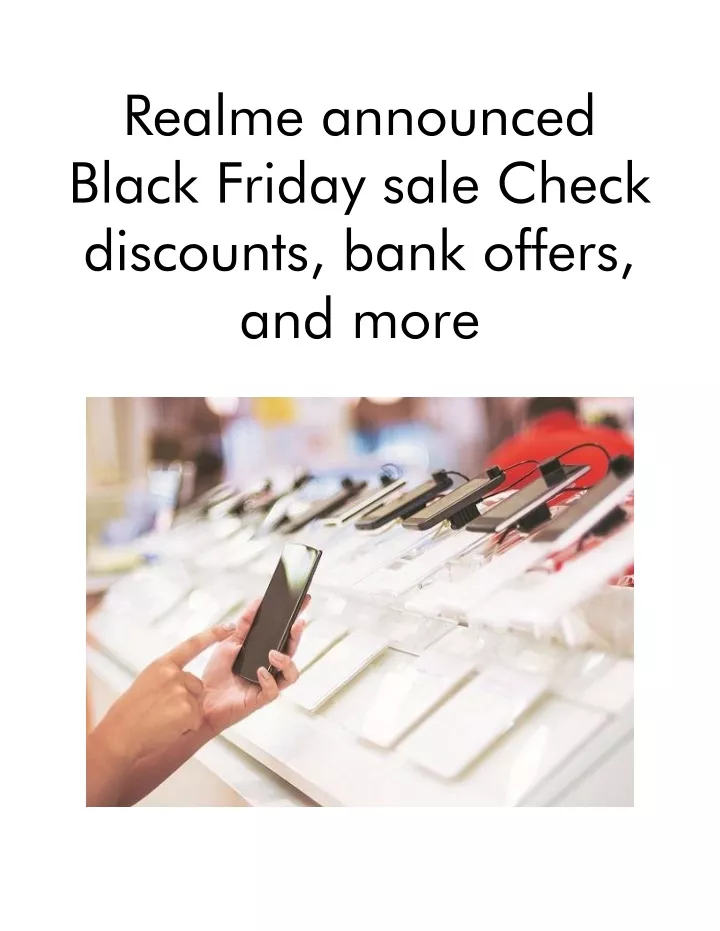 realme announced black friday sale check