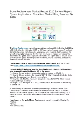 bone replacement market report 2020