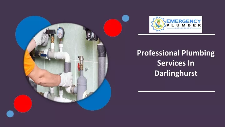 professional plumbing services in darlinghurst