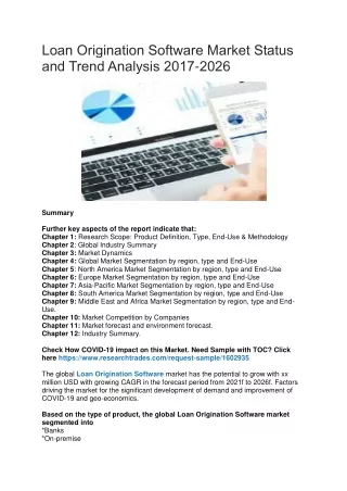 loan origination software market status and trend