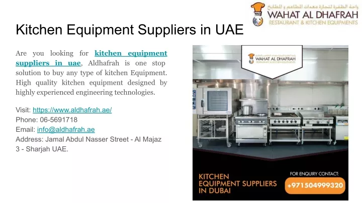 kitchen equipment suppliers in uae