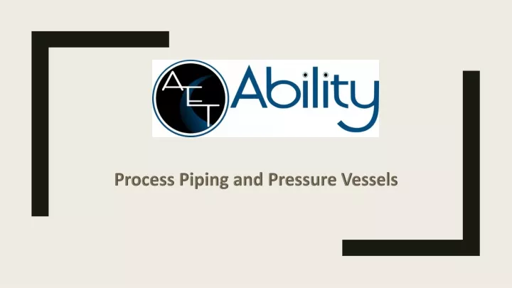 process piping and pressure vessels