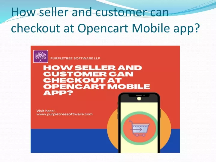 how seller and customer can checkout at opencart mobile app