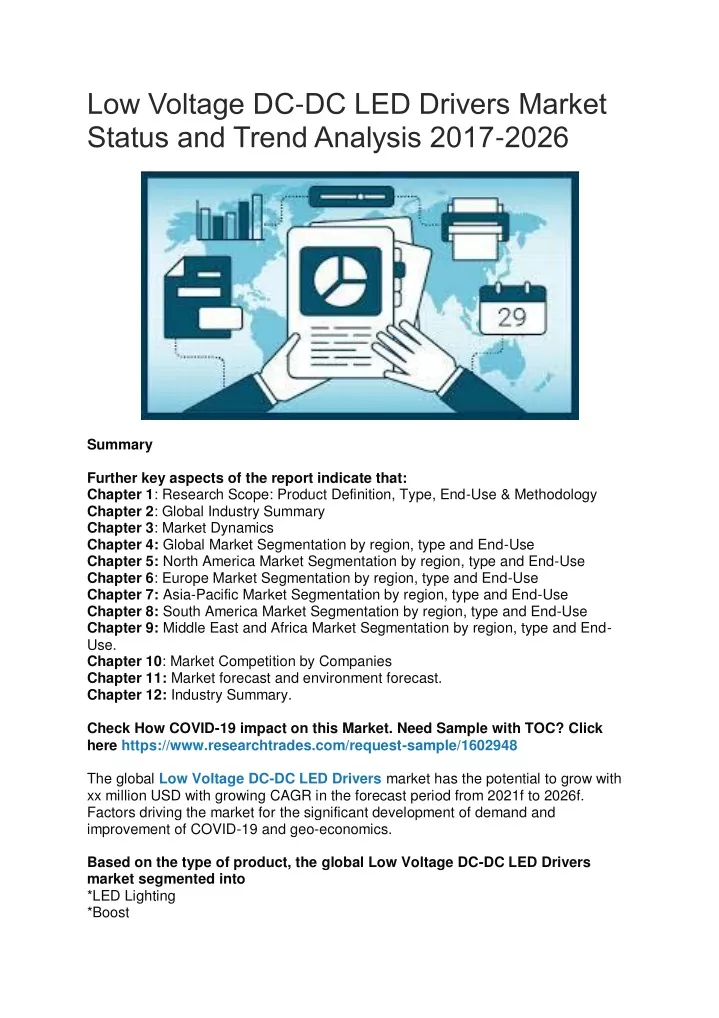 low voltage dc dc led drivers market status