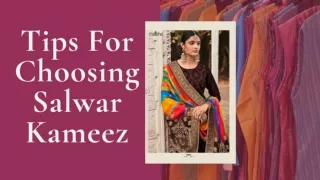 Tips for choosing Salwar Kameez