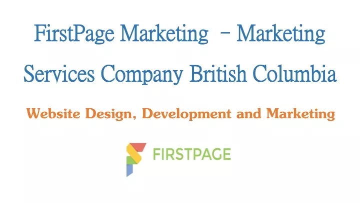 firstpage marketing marketing services company british columbia