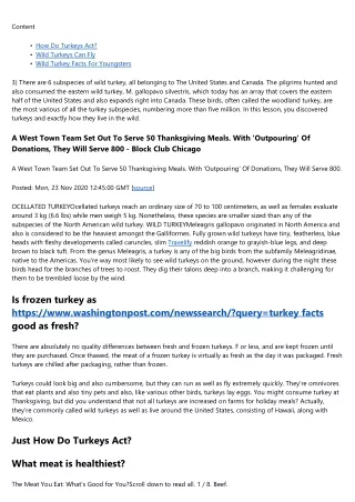 Impressive Facts About Turkeys
