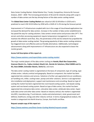 data center cooling market global market size