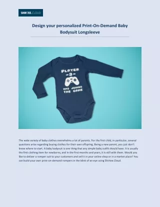 design your personalized print on demand baby