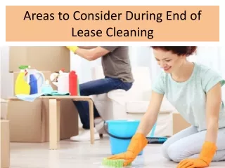 Areas To Note During An End Of Lease Clean
