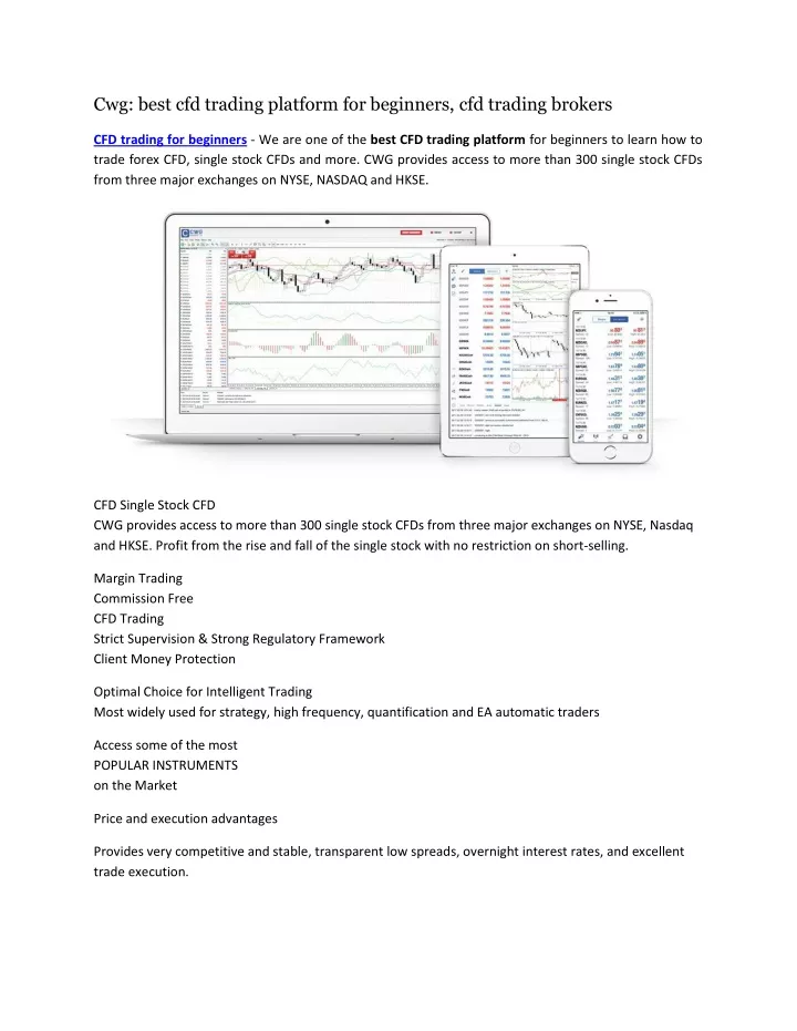 cwg best cfd trading platform for beginners