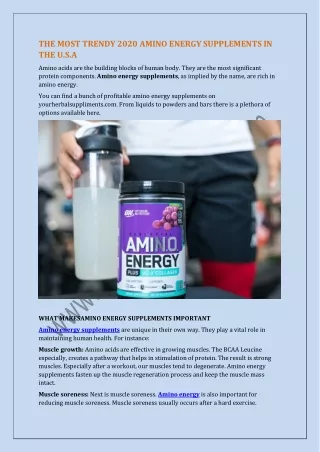 the most trendy 2020 amino energy supplements