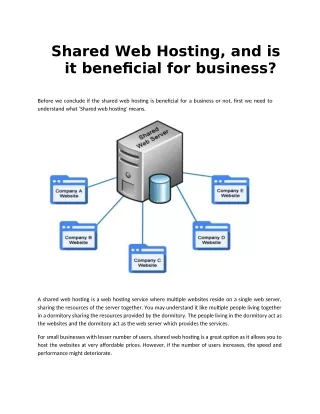 shared web hosting and is it beneficial