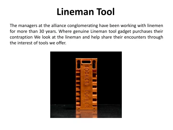 lineman tool