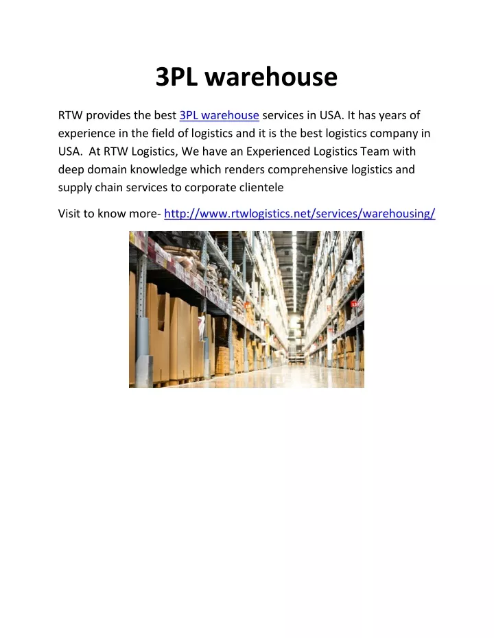 3pl warehouse