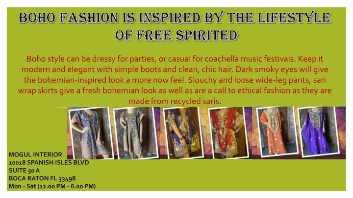 boho fashion is inspired by the lifestyle of free