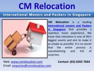 CM Relocation - International Movers in Singapore