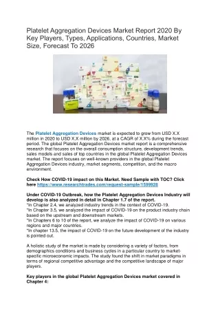 platelet aggregation devices market report 2020