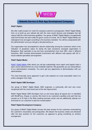 website service web app development company