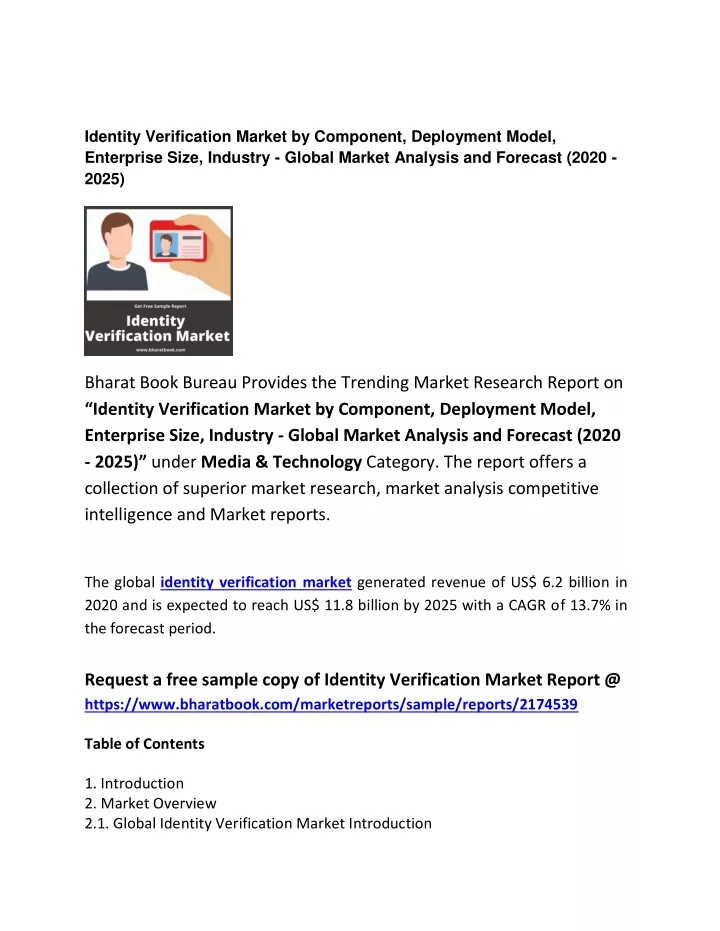 identity verification market by component