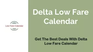 delta low fare calendar