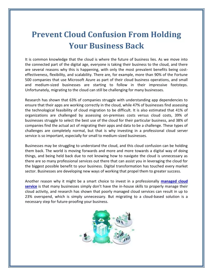 prevent cloud confusion from holding your