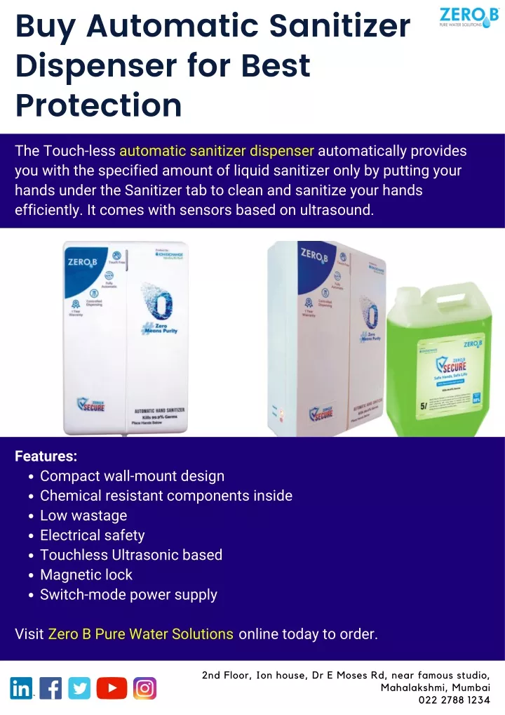 buy automatic sanitizer dispenser for best